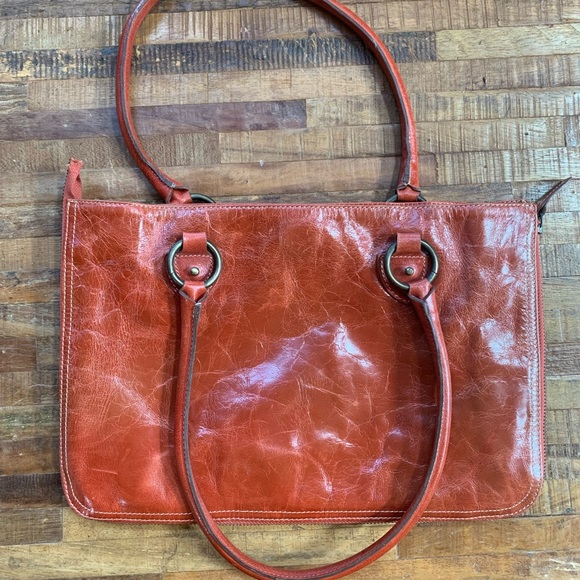 Cleo and Patek very clean red/orange leather shoulder bag - Picture 3 of 5